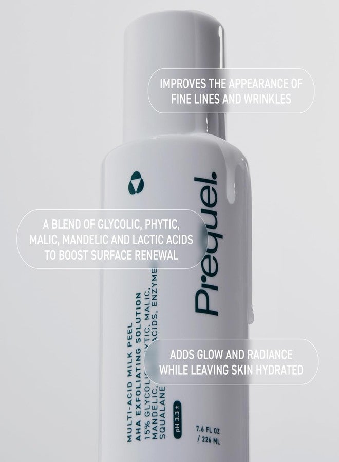 Prequel Skin Multi-Acid Milk Peel, Professional Exfoliating Solution. 15% Glycolic Acid Face Peel with Lactic Acid and Enzymes. Hydrating Chemical Exfoliant. Clinical Strength Formula, 7.6oz Bottle. - Image 5